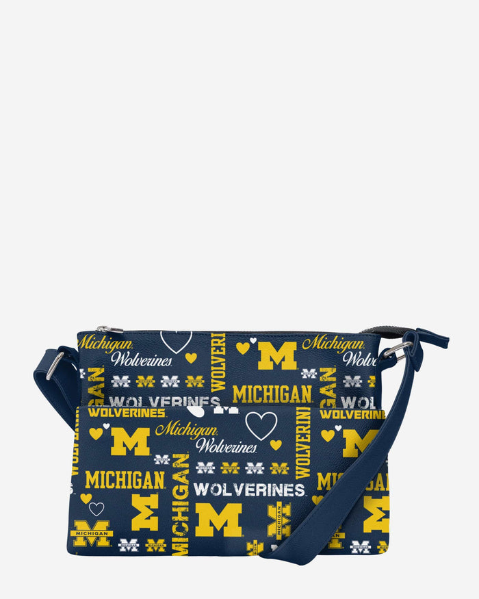 Michigan Wolverines Logo Love Crossbody Purse FOCO - FOCO.com