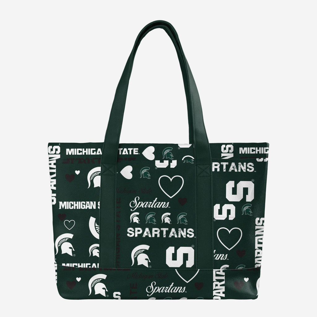 Michigan State Spartans Logo Love Tote Bag FOCO - FOCO.com