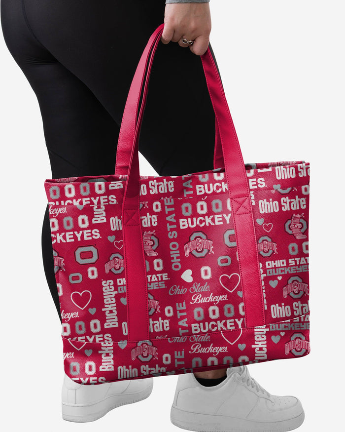 Ohio State Buckeyes Logo Love Tote Bag FOCO - FOCO.com