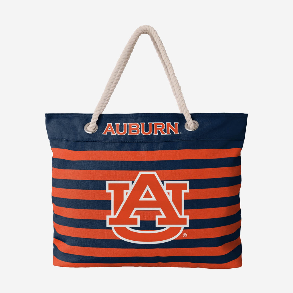 Auburn Tigers Nautical Stripe Tote Bag FOCO - FOCO.com