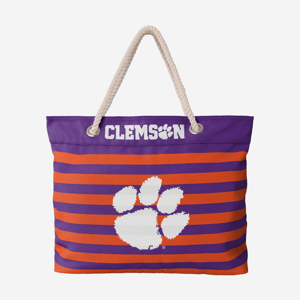 Clemson Tigers Nautical Stripe Tote Bag FOCO - FOCO.com