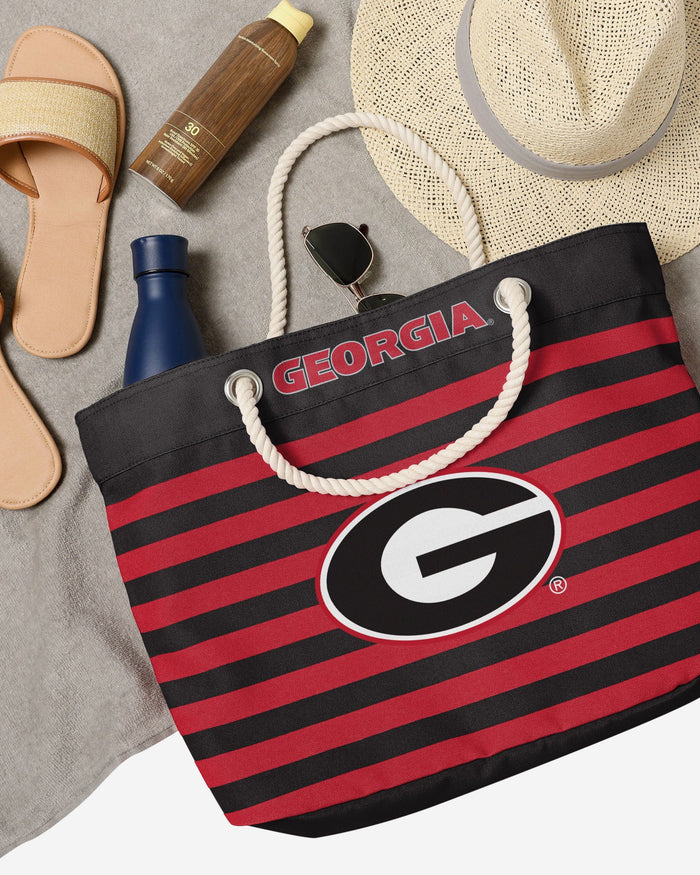 Georgia Bulldogs Nautical Stripe Tote Bag FOCO - FOCO.com