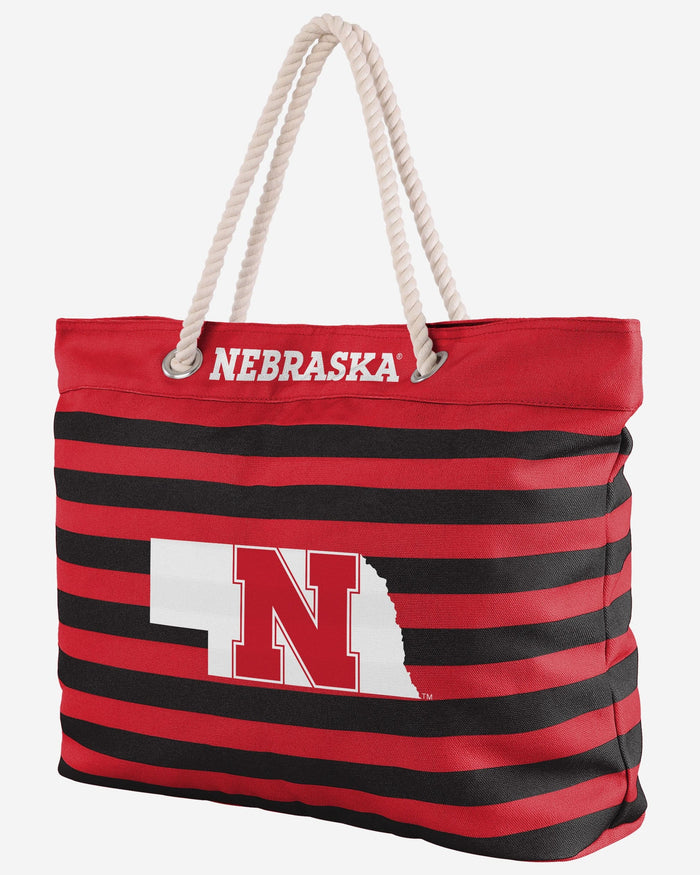 Nebraska Cornhuskers Nautical Stripe Tote Bag FOCO - FOCO.com