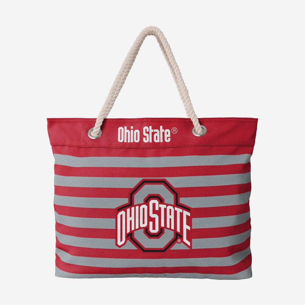 Ohio State Buckeyes Nautical Stripe Tote Bag FOCO - FOCO.com