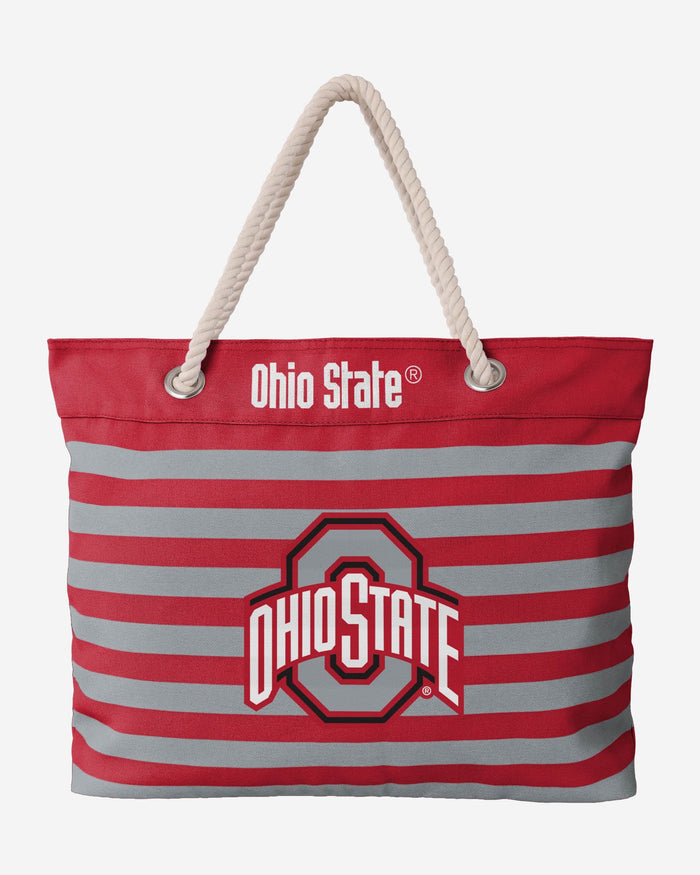 Ohio State Buckeyes Nautical Stripe Tote Bag FOCO - FOCO.com