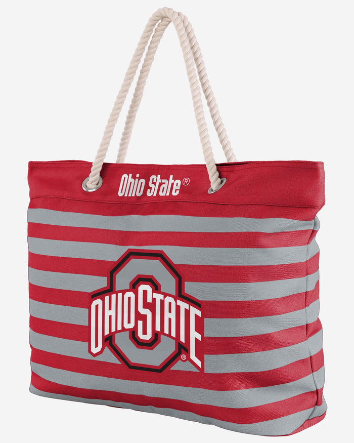Ohio State Buckeyes Nautical Stripe Tote Bag FOCO - FOCO.com