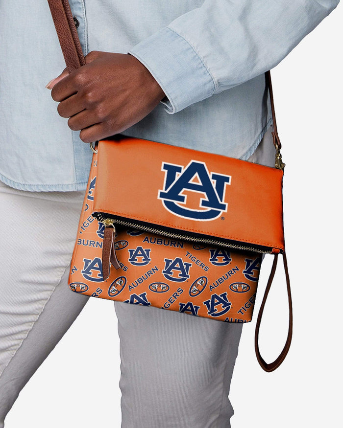 Auburn Tigers Printed Collection Foldover Tote Bag FOCO - FOCO.com