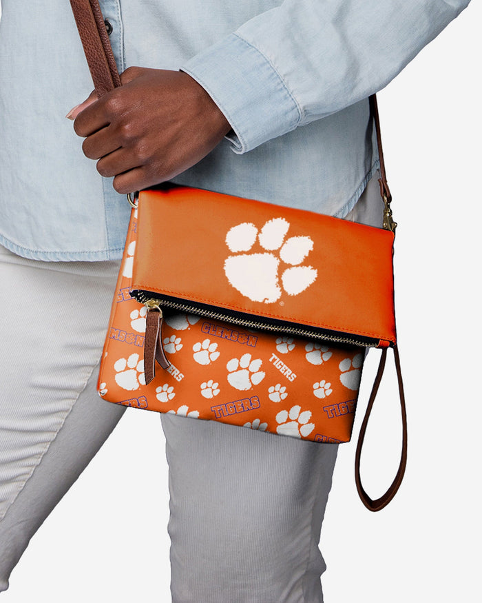 Clemson Tigers Printed Collection Foldover Tote Bag FOCO - FOCO.com