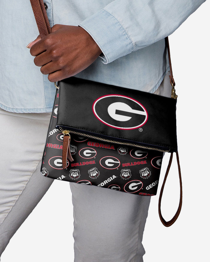 Georgia Bulldogs Printed Collection Foldover Tote Bag FOCO - FOCO.com