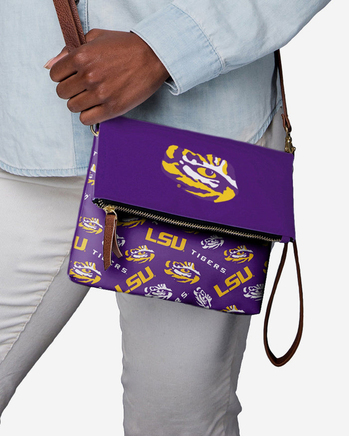 LSU Tigers Printed Collection Foldover Tote Bag FOCO - FOCO.com