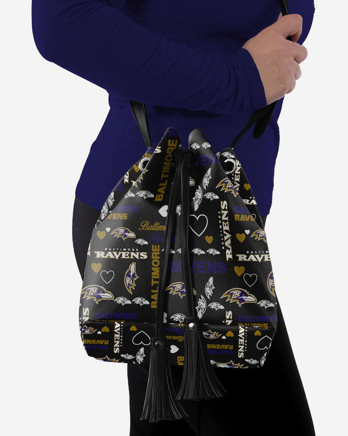 Baltimore Ravens Logo Love Cinch Purse FOCO - FOCO.com