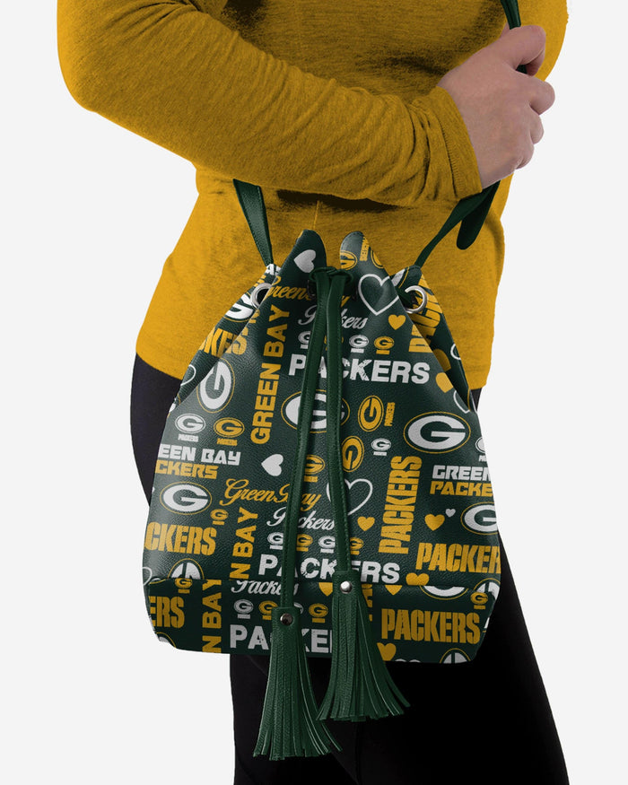 Green Bay Packers Logo Love Cinch Purse FOCO - FOCO.com