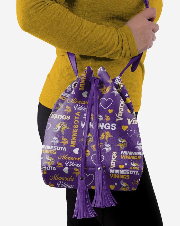 Minnesota Vikings Logo Love Cinch Purse FOCO - FOCO.com