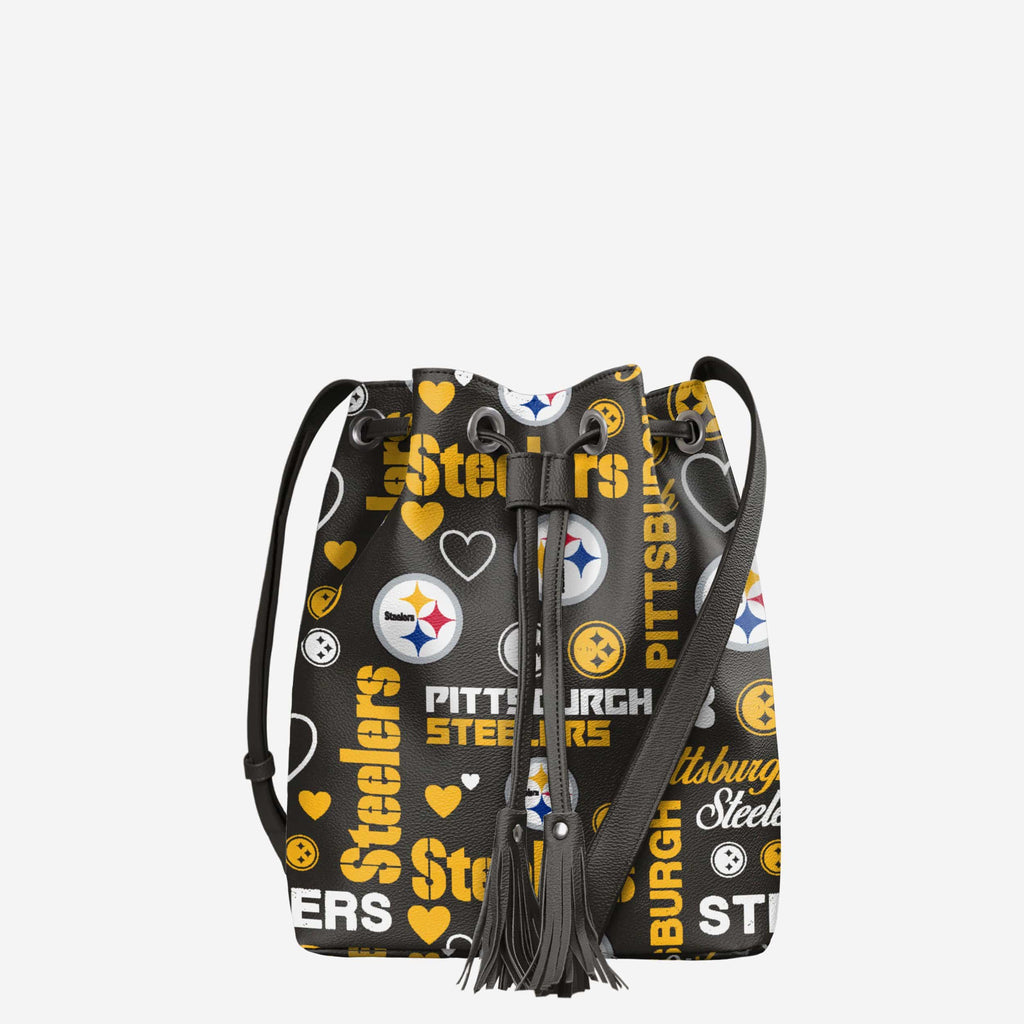 Pittsburgh Steelers Logo Love Cinch Purse FOCO - FOCO.com