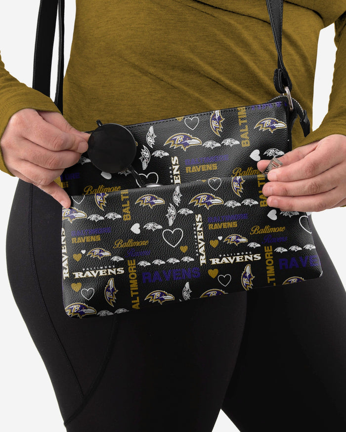 Baltimore Ravens Logo Love Crossbody Purse FOCO - FOCO.com