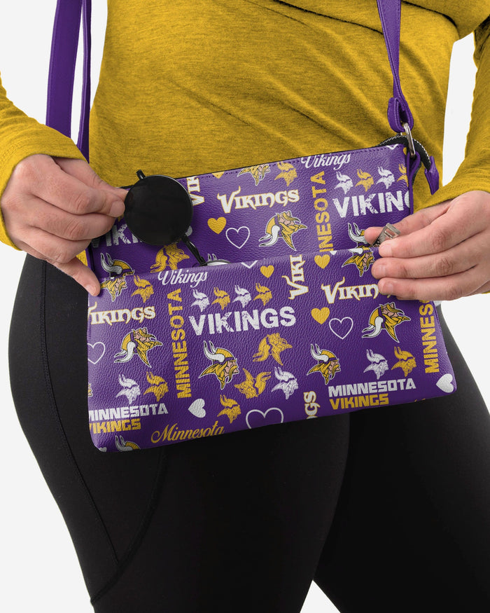 Minnesota Vikings Logo Love Crossbody Purse FOCO - FOCO.com