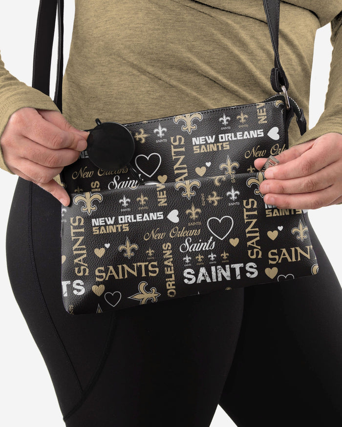 New Orleans Saints Logo Love Crossbody Purse FOCO - FOCO.com