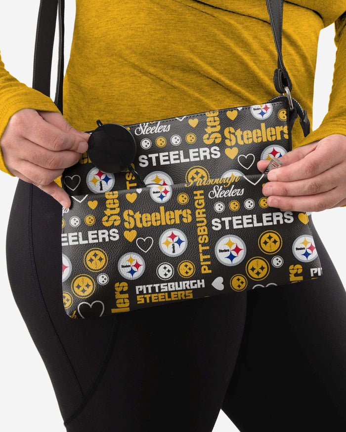 Pittsburgh Steelers Logo Love Crossbody Purse FOCO - FOCO.com