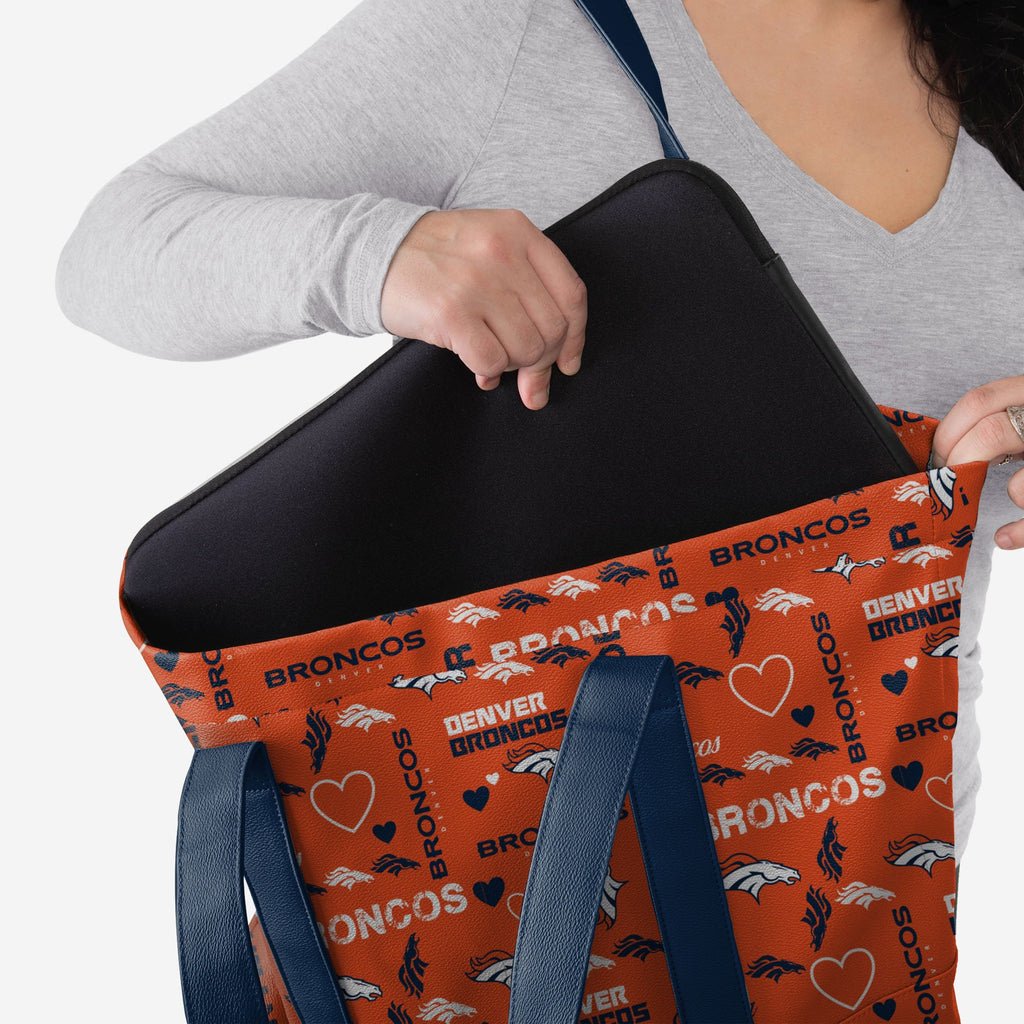 Denver Broncos Logo Love Tote Bag FOCO