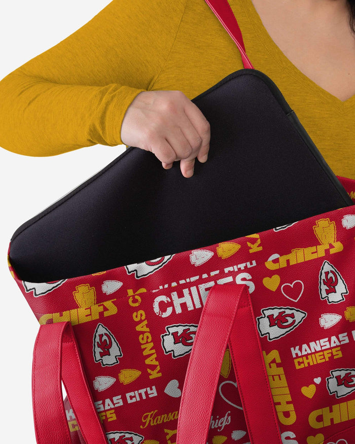 Kansas City Chiefs Logo Love Tote Bag FOCO - FOCO.com