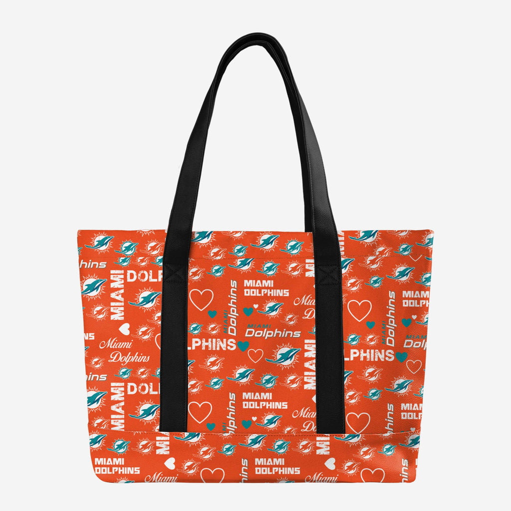 Miami Dolphins Logo Love Tote Bag FOCO - FOCO.com