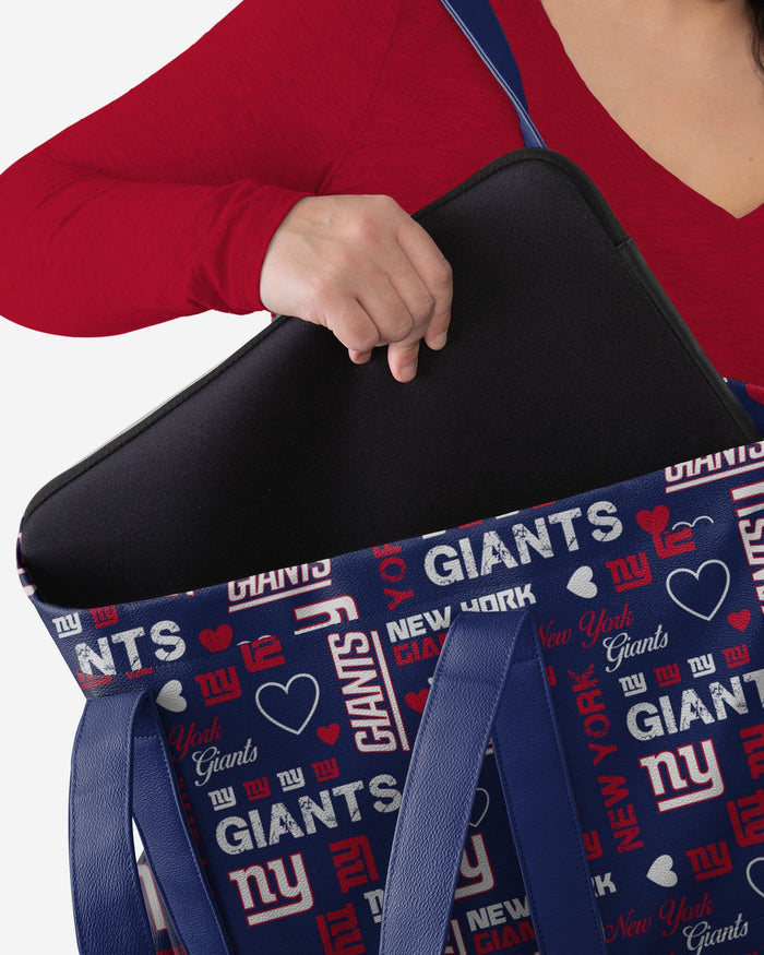 New York Giants Logo Love Tote Bag FOCO - FOCO.com