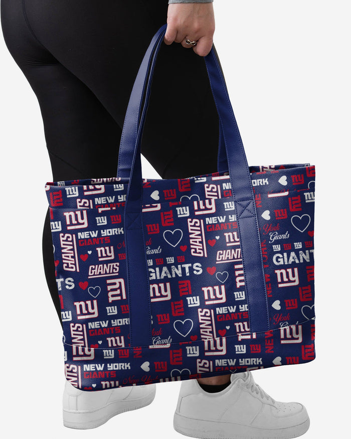 New York Giants Logo Love Tote Bag FOCO - FOCO.com