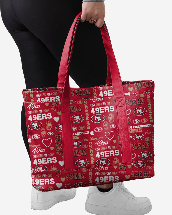 San Francisco 49ers Logo Love Tote Bag FOCO - FOCO.com