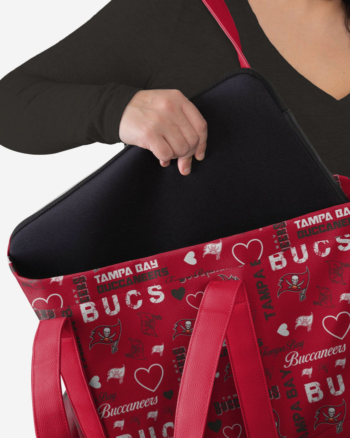 Tampa Bay Buccaneers Logo Love Tote Bag FOCO - FOCO.com