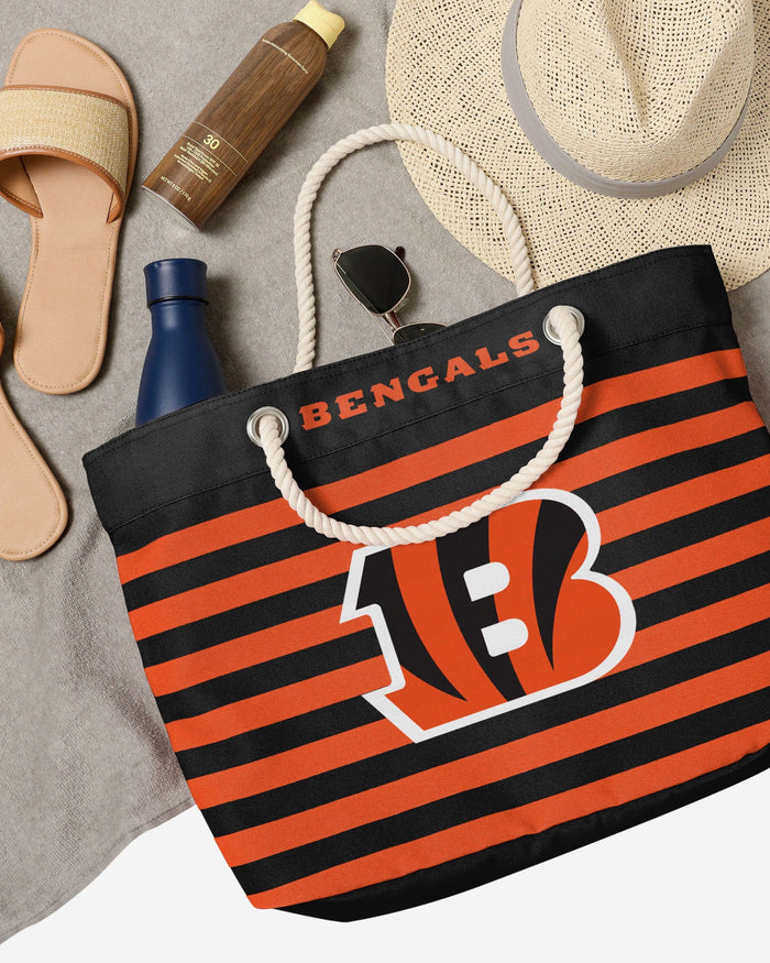 Cincinnati Bengals Nautical Stripe Tote Bag FOCO - FOCO.com