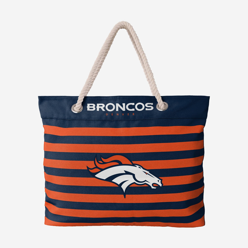 Denver Broncos Nautical Stripe Tote FOCO - FOCO.com
