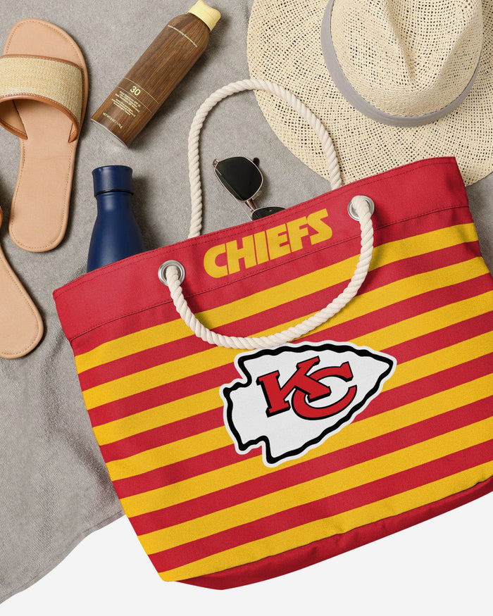 Kansas City Chiefs Nautical Stripe Tote FOCO - FOCO.com