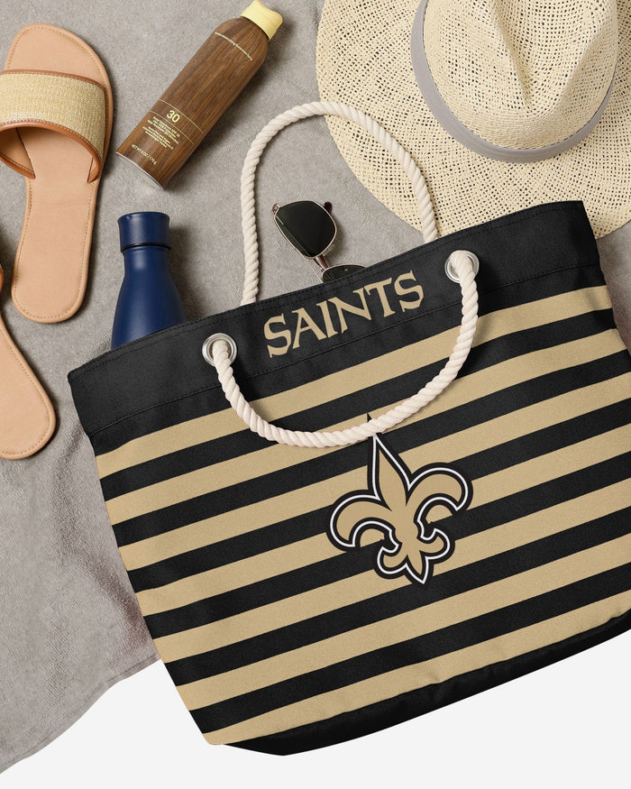 New Orleans Saints Nautical Stripe Tote Bag FOCO - FOCO.com