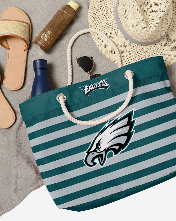 Philadelphia Eagles Nautical Stripe Tote FOCO - FOCO.com