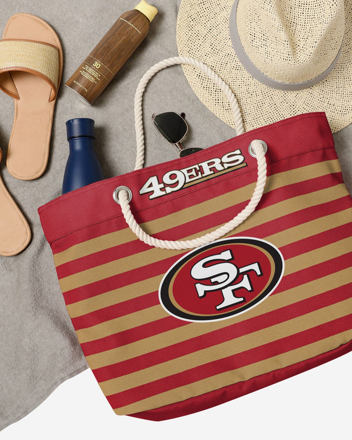 San Francisco 49ers Nautical Stripe Tote Bag FOCO - FOCO.com