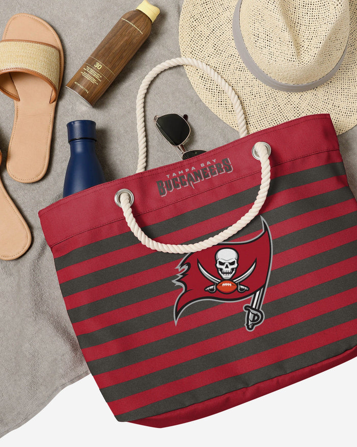 Tampa Bay Buccaneers Nautical Stripe Tote Bag FOCO - FOCO.com