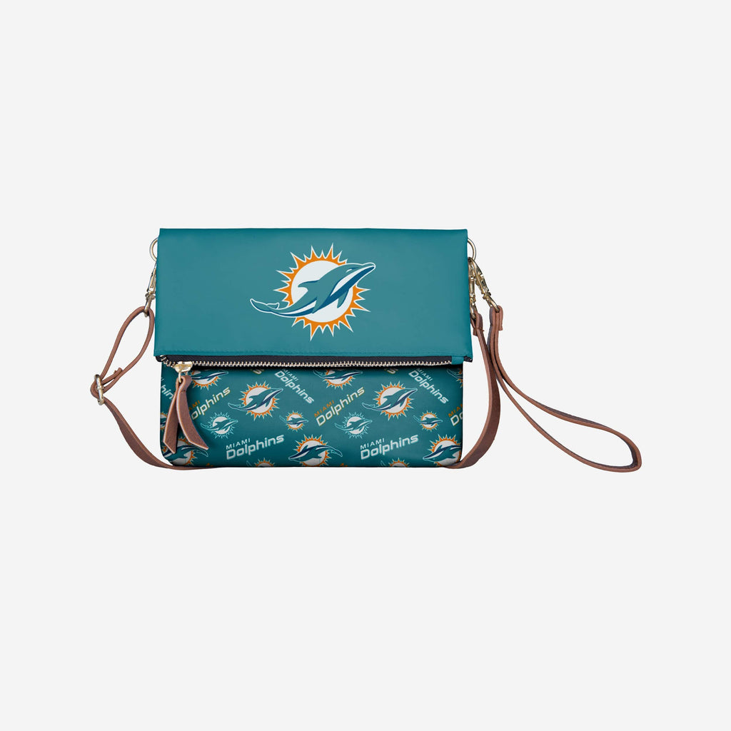 Miami Dolphins Printed Collection Foldover Tote Bag FOCO - FOCO.com