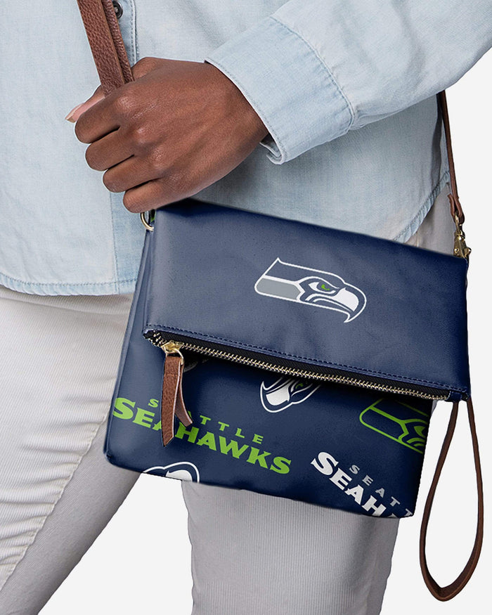 Seattle Seahawks Printed Collection Foldover Tote Bag FOCO - FOCO.com