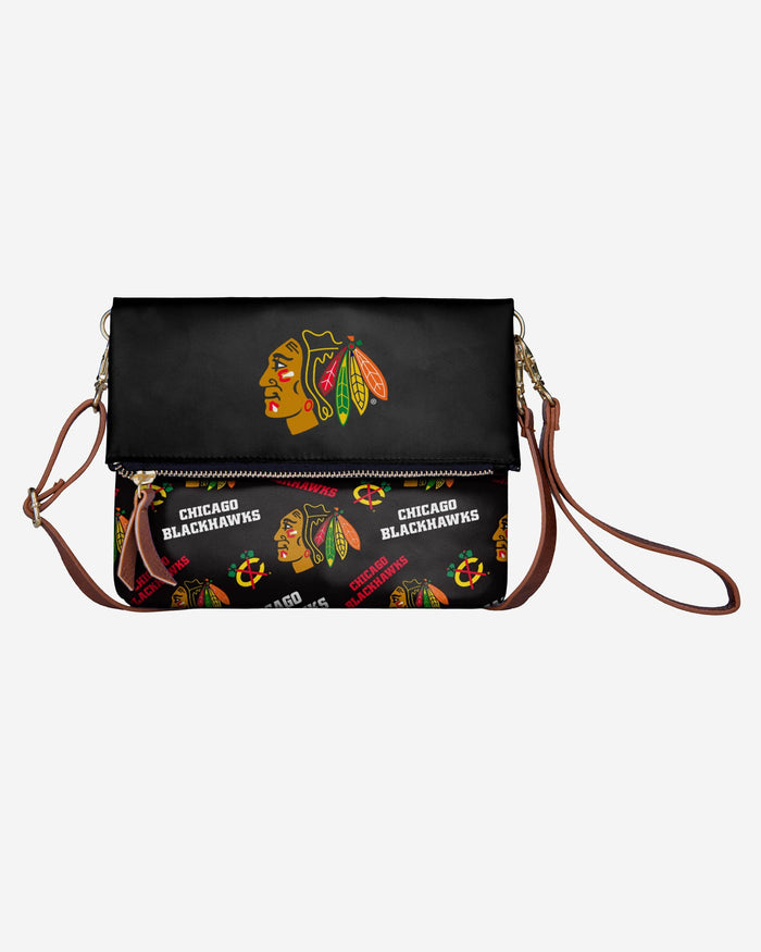 Chicago Blackhawks Printed Collection Foldover Tote Bag FOCO - FOCO.com