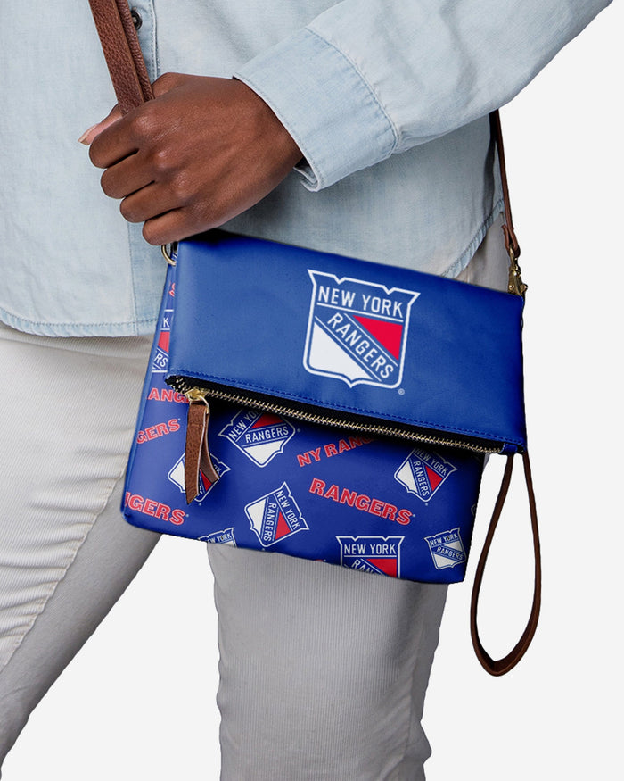 New York Rangers Printed Collection Foldover Tote Bag FOCO - FOCO.com