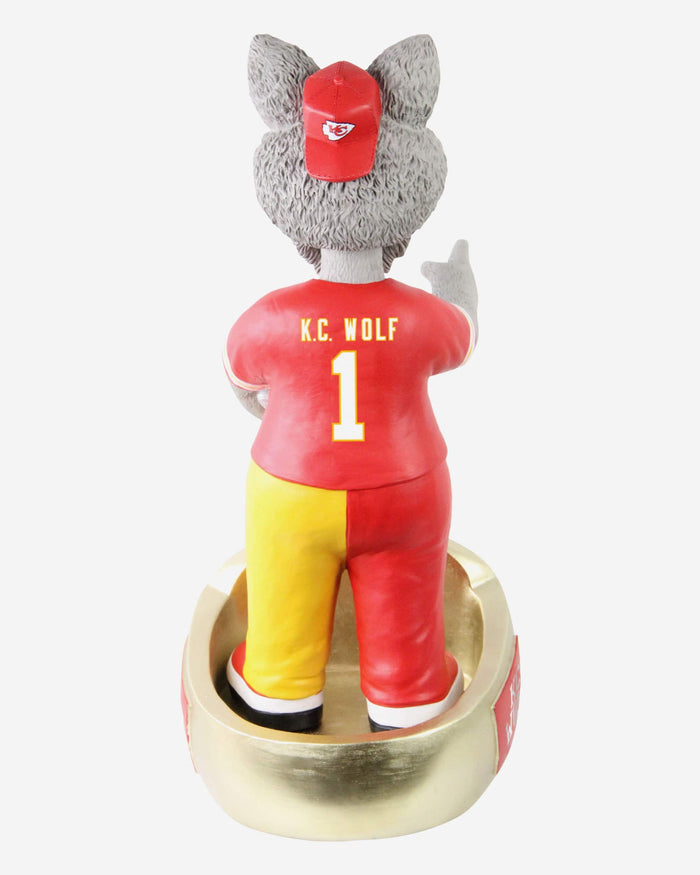 KC Wolf Kansas City Chiefs Super Bowl LVII Champions 18 in Mascot Bobblehead FOCO - FOCO.com