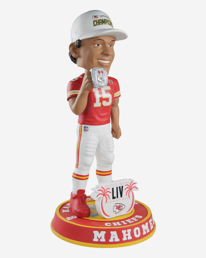 Patrick Mahomes Kansas City Chiefs Super Bowl LIV Champions 18 in Bobblehead FOCO - FOCO.com