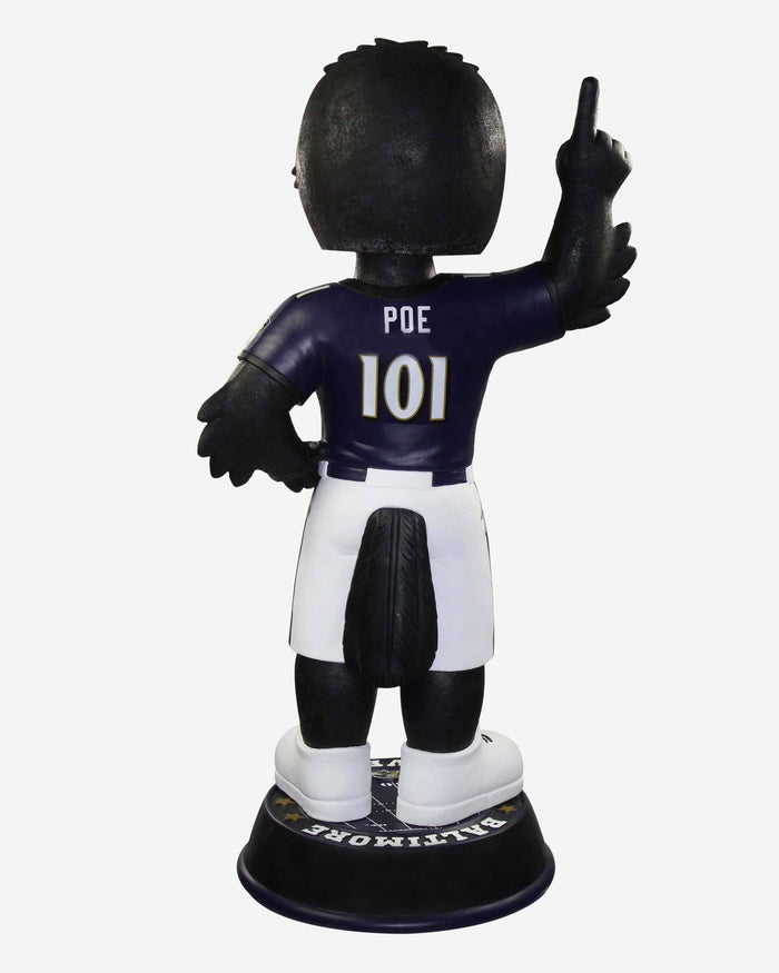 Poe Baltimore Ravens Purple Jersey 3 Ft Mascot Bobblehead FOCO - FOCO.com