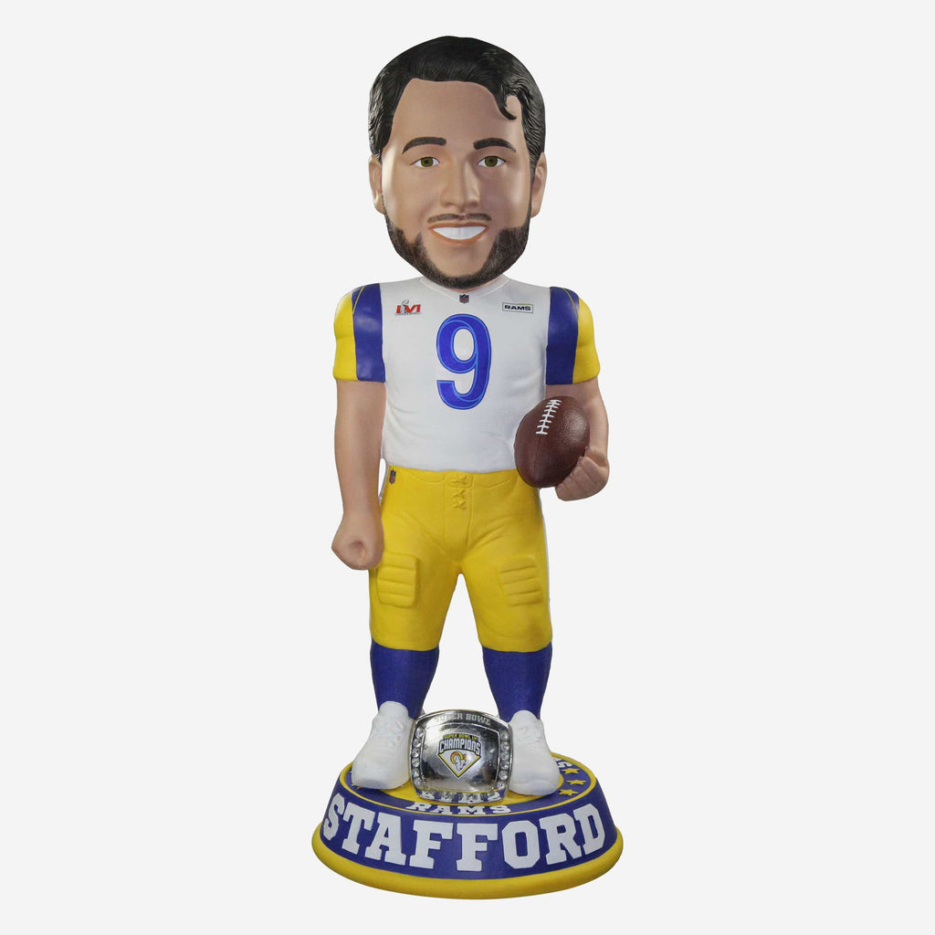 Matthew Stafford Los Angeles Rams Super Bowl LVI Champions 3 Ft Bobblehead FOCO - FOCO.com