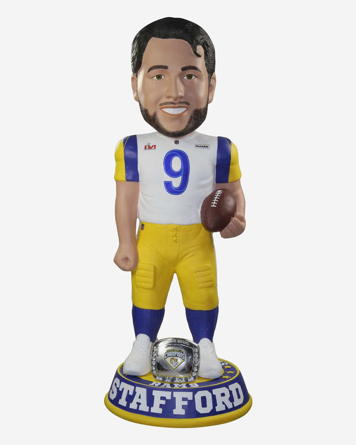 Matthew Stafford Los Angeles Rams Super Bowl LVI Champions 3 Ft Bobblehead FOCO - FOCO.com