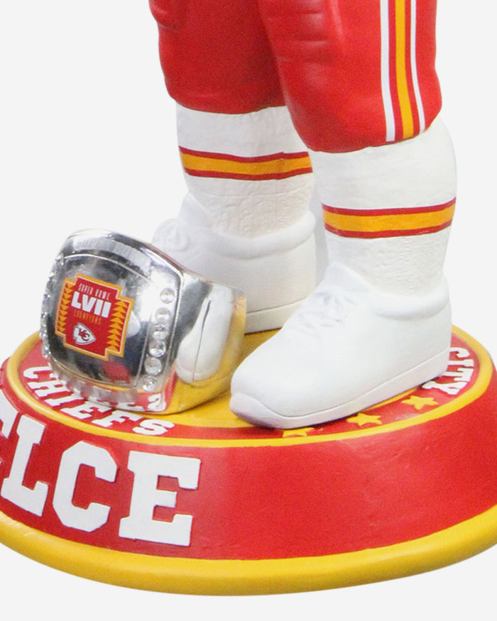 Travis Kelce Kansas City Chiefs Super Bowl LVII Champions 3 Ft Bobblehead FOCO - FOCO.com