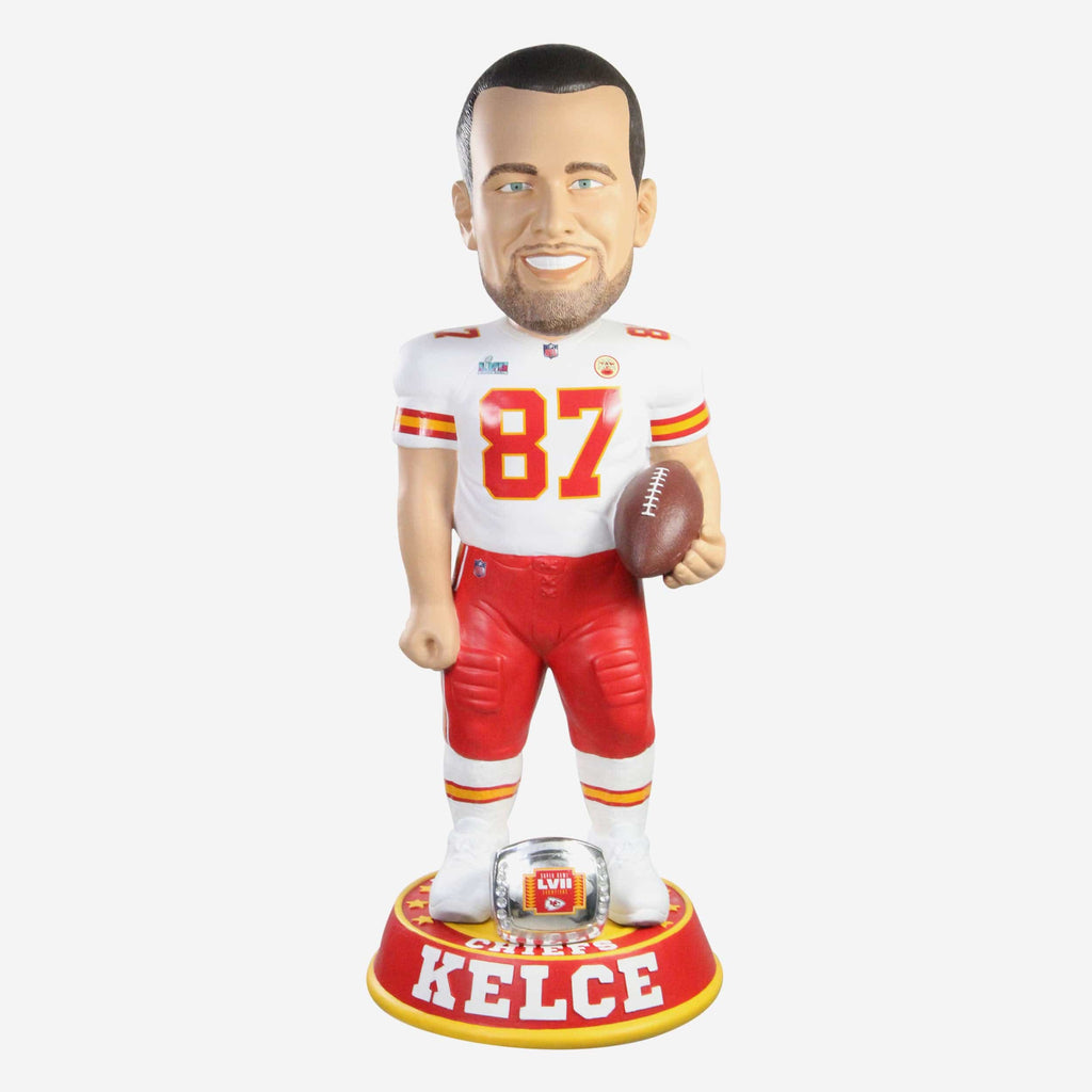 Travis Kelce Kansas City Chiefs Super Bowl LVII Champions 3 Ft Bobblehead FOCO - FOCO.com