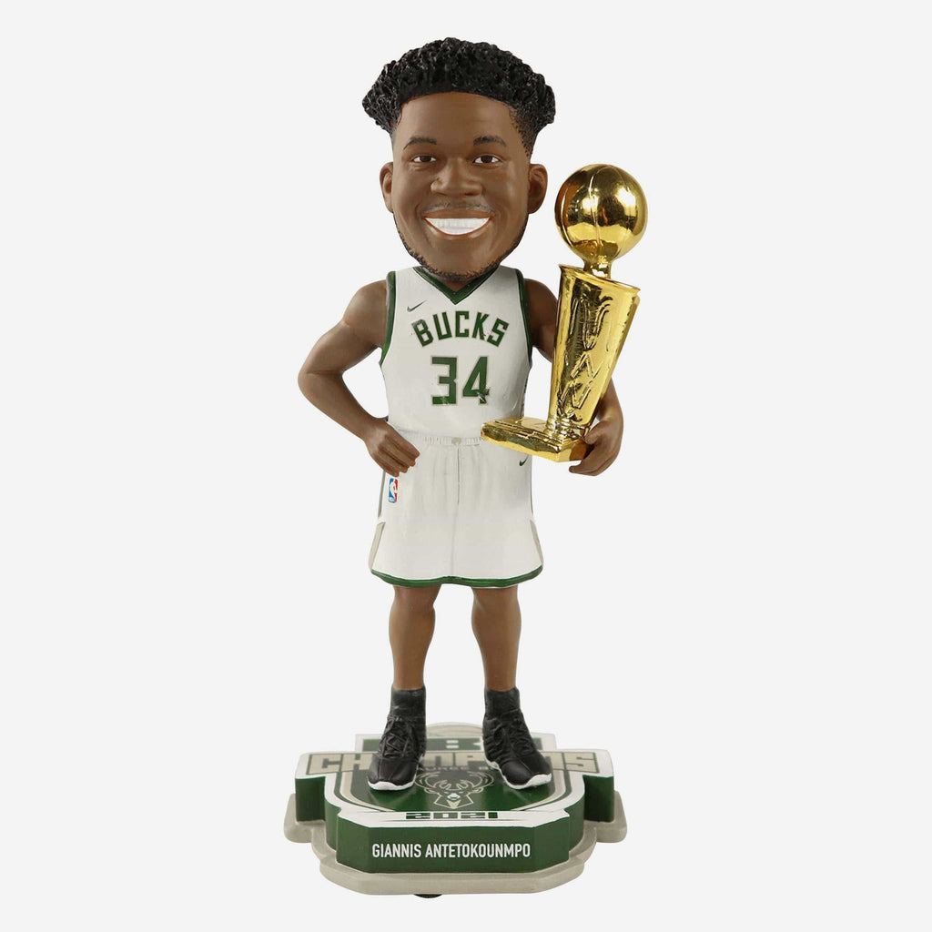 Giannis Antetokounmpo Milwaukee Bucks 2021 NBA Champions Bobblehead FOCO - FOCO.com