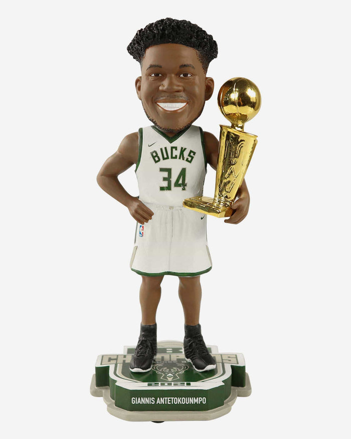 Giannis Antetokounmpo Milwaukee Bucks 2021 NBA Champions Bobblehead FOCO - FOCO.com