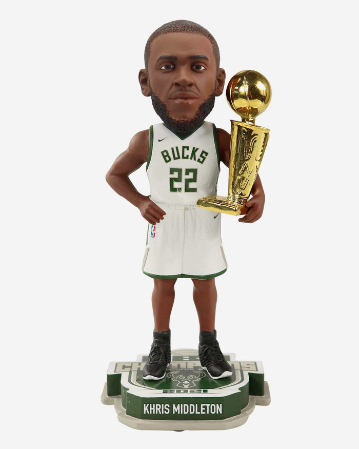 Khris Middleton Milwaukee Bucks 2021 NBA Champions Bobblehead FOCO - FOCO.com